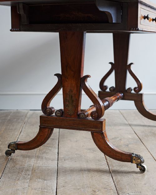 REGENCY ROSEWOOD SOFA TABLE - ADDITIONAL PHOTO 5