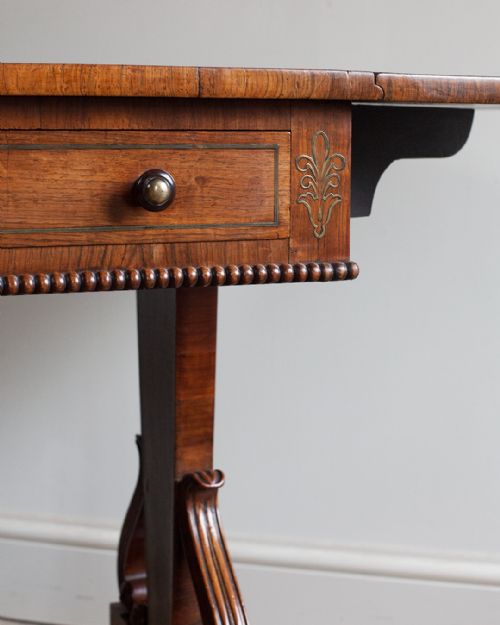REGENCY ROSEWOOD SOFA TABLE - ADDITIONAL PHOTO 7