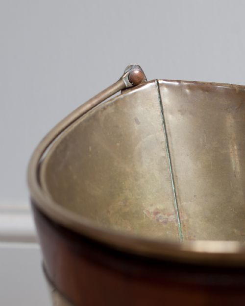 19TH CENTURY MAHOGANY BRASS BOUND BUCKET - ADDITIONAL PHOTO 4