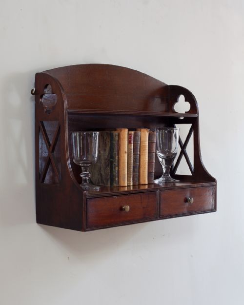 19th century mahogany wall shelves - CATEGORY: ANTIQUE MISCELLANEOUS - DATED 19TH CENTURY