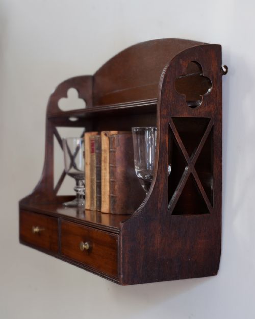 19TH CENTURY MAHOGANY WALL SHELVES - ADDITIONAL PHOTO 2