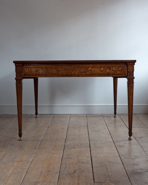 19TH CENTURY DUTCH MAHOGANY AND MARQUETRY WRITING TABLE - ADDITIONAL PHOTO 5