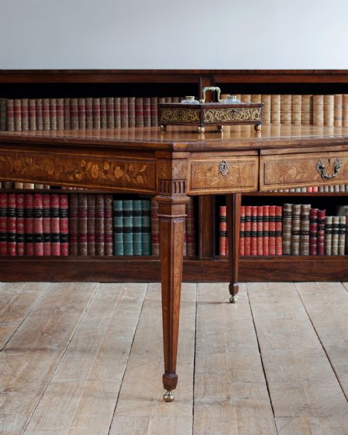 19TH CENTURY DUTCH MAHOGANY AND MARQUETRY WRITING TABLE - ADDITIONAL PHOTO 8