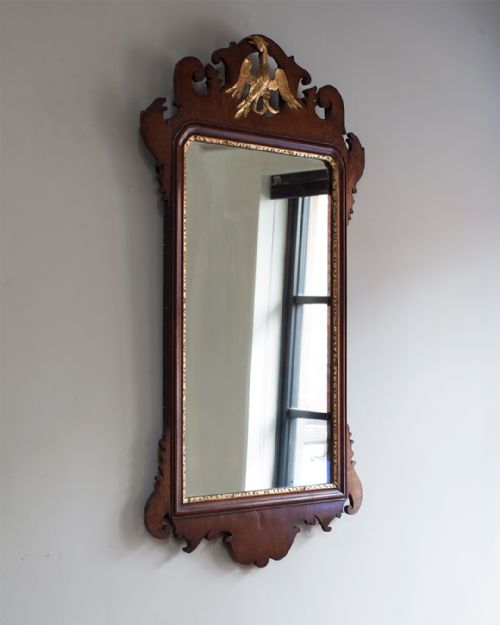 george iii mahogany fret mirror - CATEGORY: ANTIQUE MIRRORS - DATED 18TH CENTURY