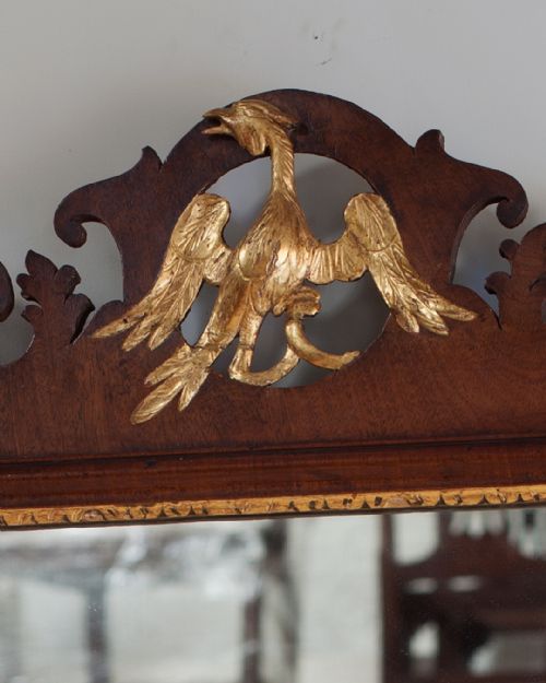 GEORGE III MAHOGANY FRET MIRROR - ADDITIONAL PHOTO 2
