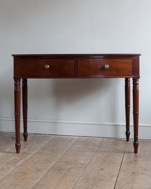 REGENCY MAHOGANY BOWFRONT SIDE TABLE - ADDITIONAL PHOTO 1