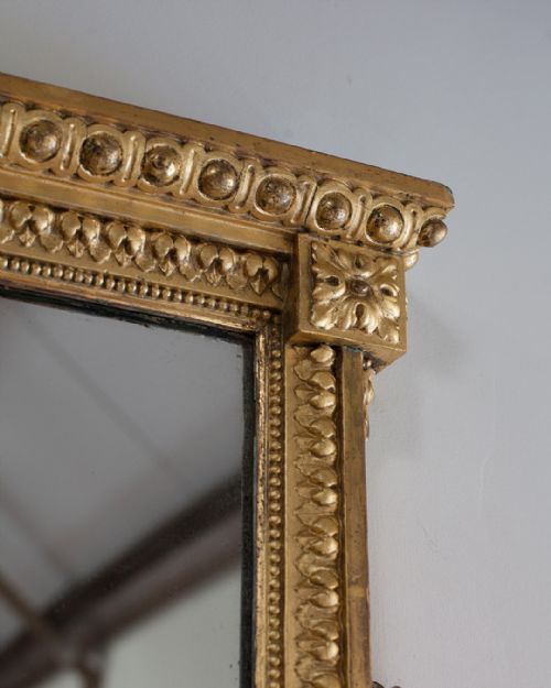 LARGE 19TH CENTURY GILT OVERMANTEL MIRROR - ADDITIONAL PHOTO 4