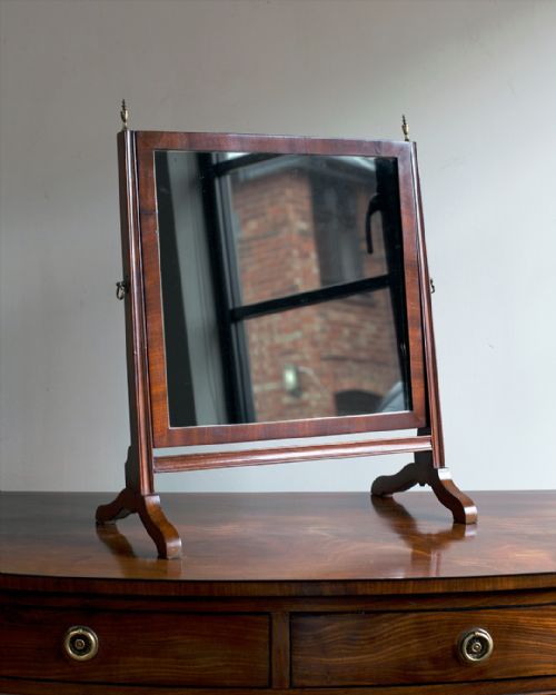 georgian mahogany swing mirror - CATEGORY: ANTIQUE MIRRORS - DATED GEORGIAN