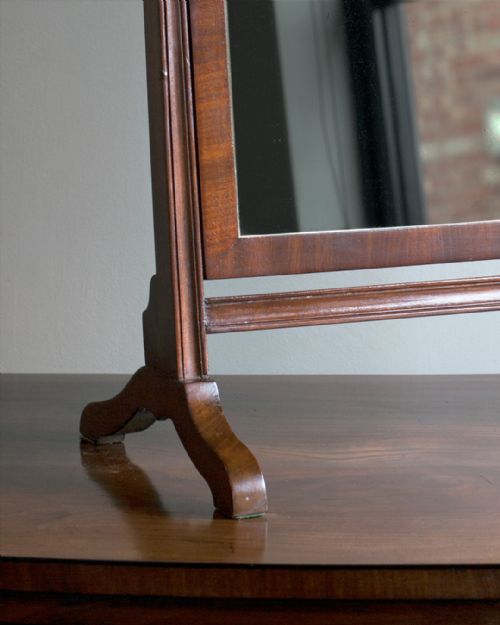 GEORGIAN MAHOGANY SWING MIRROR - ADDITIONAL PHOTO 1