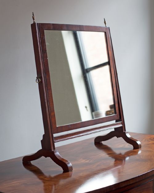 GEORGIAN MAHOGANY SWING MIRROR - ADDITIONAL PHOTO 4