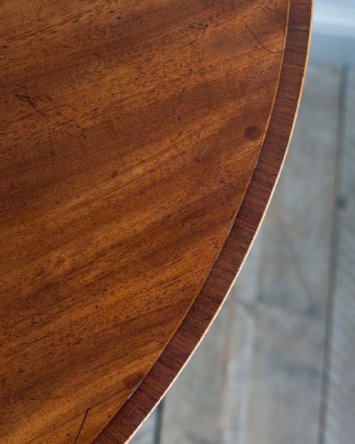 GEORGE IV MAHOGANY DEMI LUNE TEA TABLE - ADDITIONAL PHOTO 5