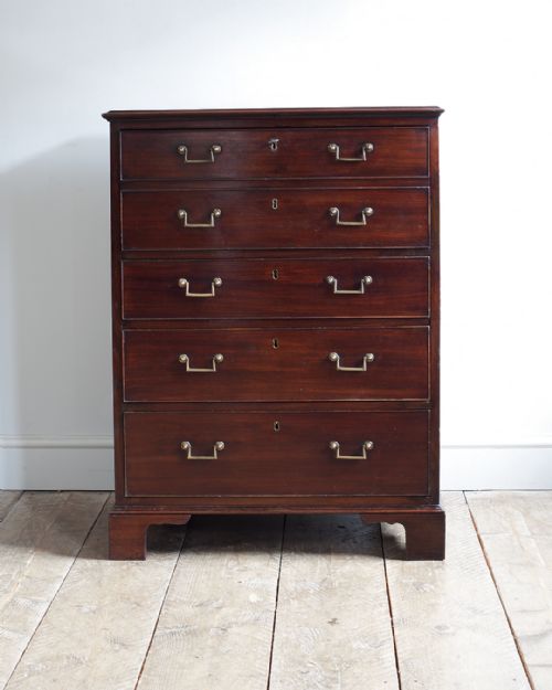 GEORGE III MAHOGANY SECRETAIRE CHEST OF DRAWERS - ADDITIONAL PHOTO 3