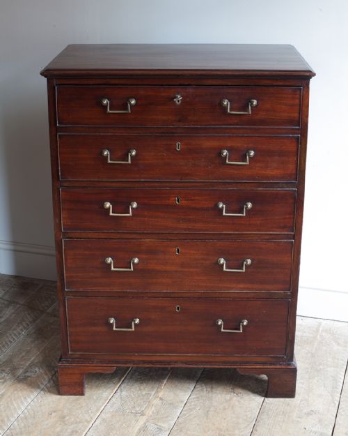 GEORGE III MAHOGANY SECRETAIRE CHEST OF DRAWERS - ADDITIONAL PHOTO 6