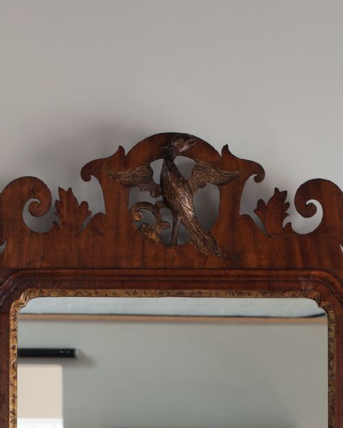 GEORGE III MAHOGANY FRET MIRROR - ADDITIONAL PHOTO 2