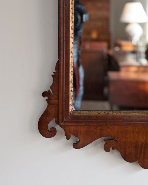GEORGE III MAHOGANY FRET MIRROR - ADDITIONAL PHOTO 3