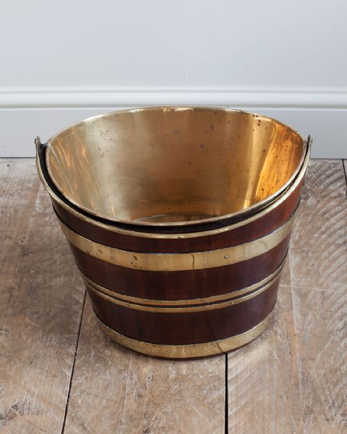 19TH CENTURY MAHOGANY BRASS BOUND BUCKET - ADDITIONAL PHOTO 2