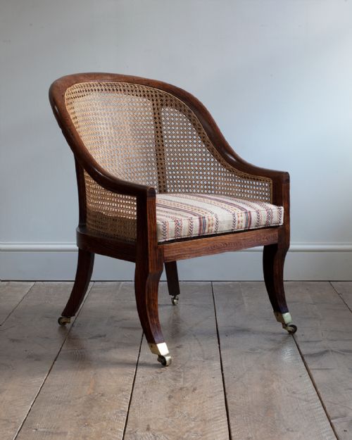 regency caned tub chair - CATEGORY: ANTIQUE CHAIRS - DATED 19TH CENTURY