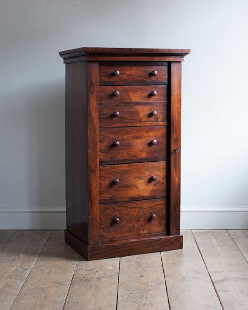 william iv rosewood wellington secretaire chest - CATEGORY: ANTIQUE BUREAU - DATED 19TH CENTURY