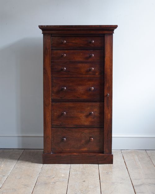 WILLIAM IV ROSEWOOD WELLINGTON SECRETAIRE CHEST - ADDITIONAL PHOTO 2