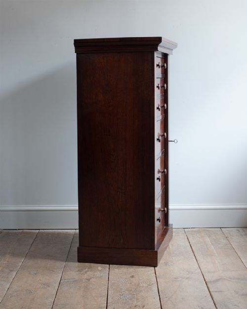 WILLIAM IV ROSEWOOD WELLINGTON SECRETAIRE CHEST - ADDITIONAL PHOTO 5
