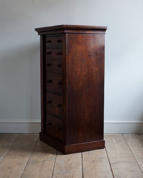 WILLIAM IV ROSEWOOD WELLINGTON SECRETAIRE CHEST - ADDITIONAL PHOTO 6