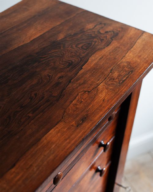 WILLIAM IV ROSEWOOD WELLINGTON SECRETAIRE CHEST - ADDITIONAL PHOTO 9