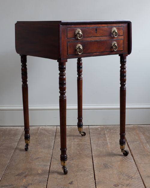 REGENCY MAHOGANY WORK TABLE - ADDITIONAL PHOTO 1