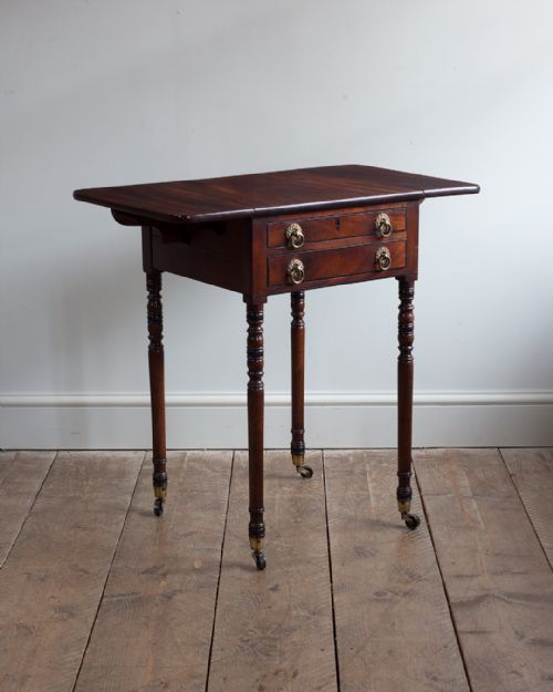 REGENCY MAHOGANY WORK TABLE - ADDITIONAL PHOTO 4