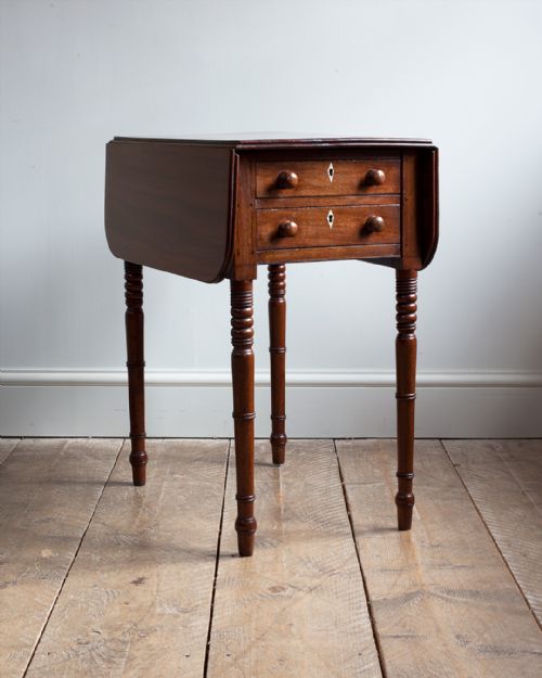 regency mahogany work table - CATEGORY: ANTIQUE TABLES - DATED REGENCY