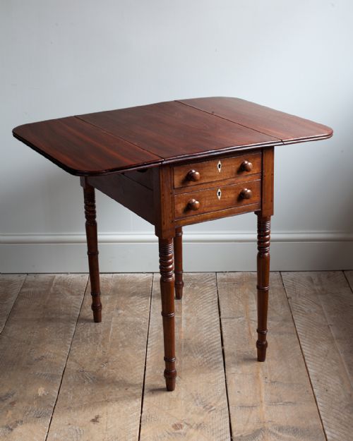 REGENCY MAHOGANY WORK TABLE - ADDITIONAL PHOTO 1