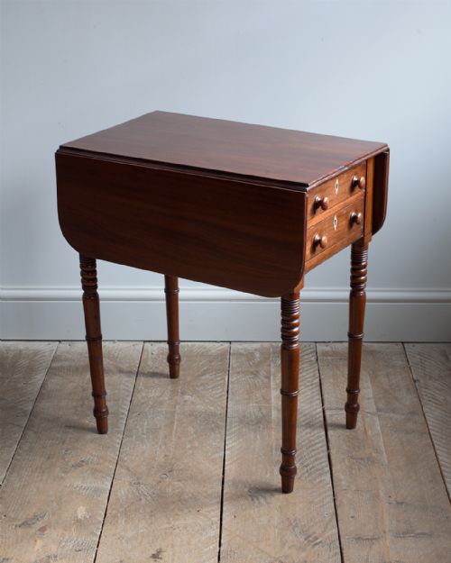 REGENCY MAHOGANY WORK TABLE - ADDITIONAL PHOTO 2
