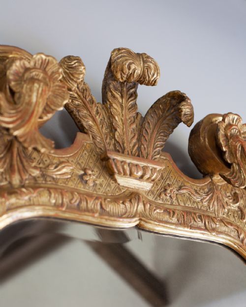 SUPERB GEORGE II GILT WALL MIRROR - ADDITIONAL PHOTO 4