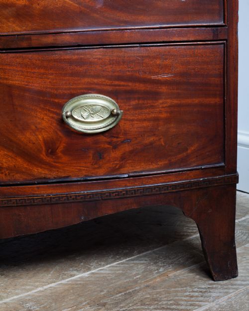 GEORGE IV MAHOGANY BOWFRONT CHEST OF DRAWERS - ADDITIONAL PHOTO 3