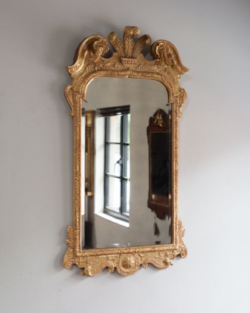 george ii gilt wall mirror - CATEGORY: ANTIQUE MIRRORS - DATED 18TH CENTURY