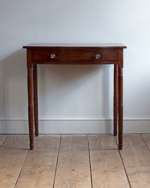 REGENCY MAHOGANY BOWFRONT SIDE TABLE - ADDITIONAL PHOTO 1