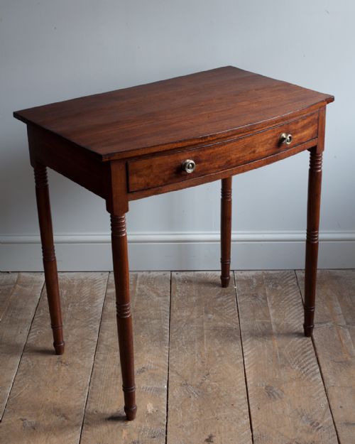 REGENCY MAHOGANY BOWFRONT SIDE TABLE - ADDITIONAL PHOTO 2