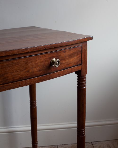 REGENCY MAHOGANY BOWFRONT SIDE TABLE - ADDITIONAL PHOTO 4