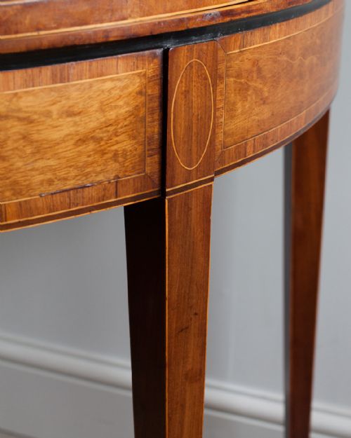 ANTIQUE DEMI LUNE CARD TABLE - ADDITIONAL PHOTO 7