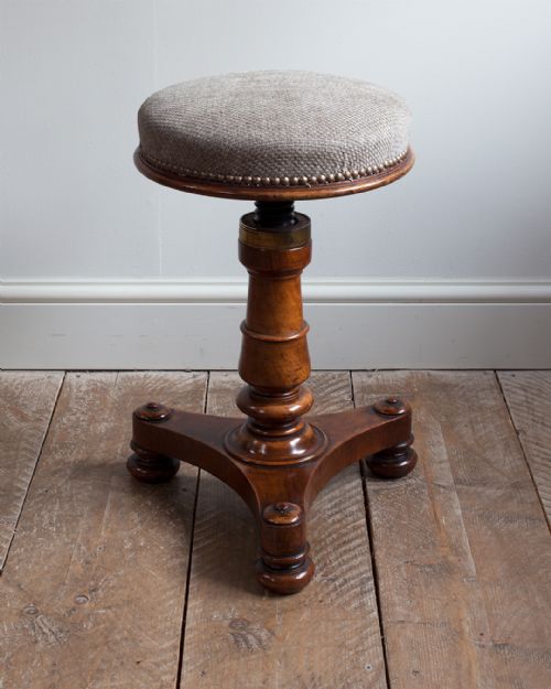 WILLIAM IV MAHOGANY PIANO STOOL - ADDITIONAL PHOTO 1