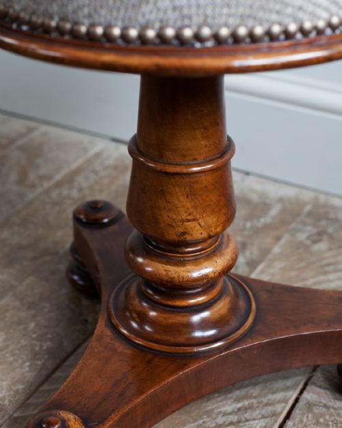 WILLIAM IV MAHOGANY PIANO STOOL - ADDITIONAL PHOTO 4
