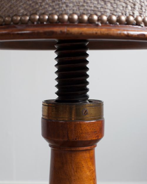 WILLIAM IV MAHOGANY PIANO STOOL - ADDITIONAL PHOTO 7