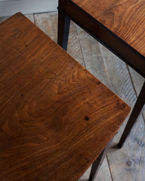 GEORGIAN MAHOGANY BOWFRONT SIDE TABLES - ADDITIONAL PHOTO 6