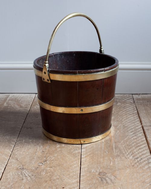 19TH CENTURY BRASS BOUND BUCKET - ADDITIONAL PHOTO 1