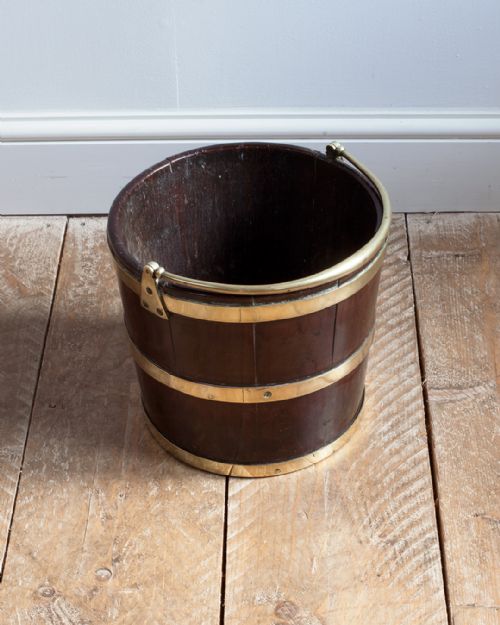 19TH CENTURY BRASS BOUND BUCKET - ADDITIONAL PHOTO 2