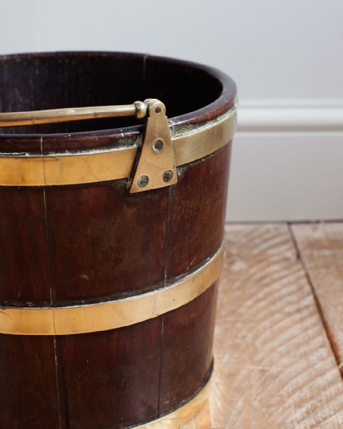 19TH CENTURY BRASS BOUND BUCKET - ADDITIONAL PHOTO 3