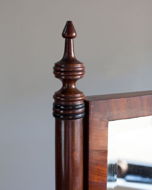 19TH CENTURY MAHOGANY CHEVAL MIRROR - ADDITIONAL PHOTO 2