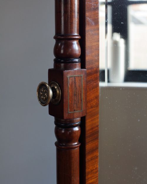 19TH CENTURY MAHOGANY CHEVAL MIRROR - ADDITIONAL PHOTO 3