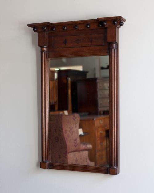 SMALL REGENCY MAHOGANY PIER MIRROR - ADDITIONAL PHOTO 2