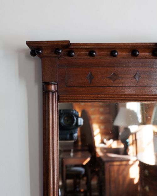 SMALL REGENCY MAHOGANY PIER MIRROR - ADDITIONAL PHOTO 3