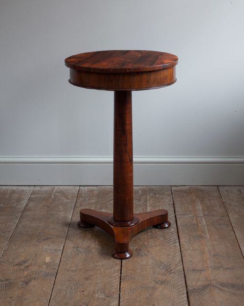 19th century rosewood lamp tablesewing table - CATEGORY: ANTIQUE TABLES - DATED 19TH CENTURY